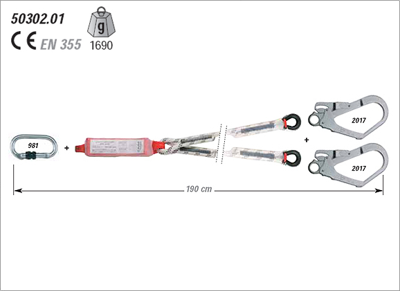 CAMP 50302.01 - Shock Absorber Double Lanyard