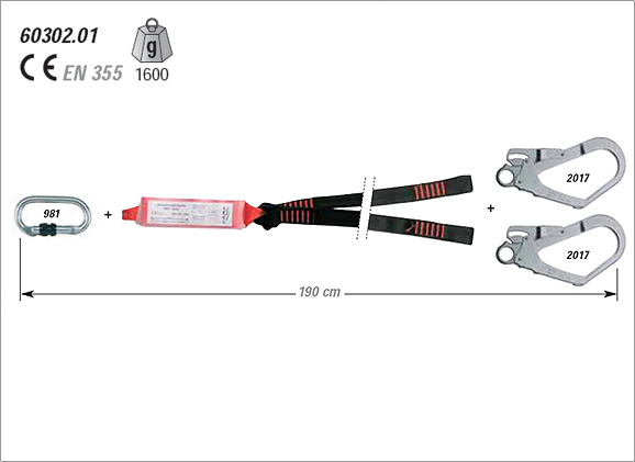 CAMP 60302.01 - Shock Absorber Double Lanyard