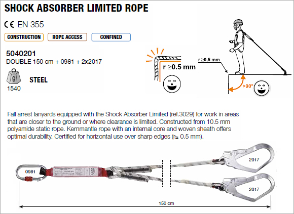 CAMP 50402.01 - Shock Absorber Limited Double Lanyard
