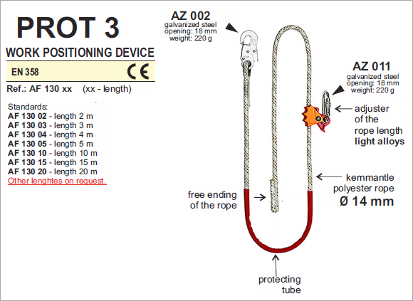PROTEKT PROT 3 - Work Positioning Device
