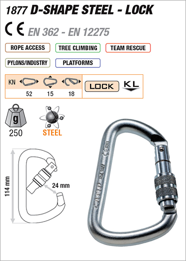 CAMP 1877 - D PRO Lock Carabiner