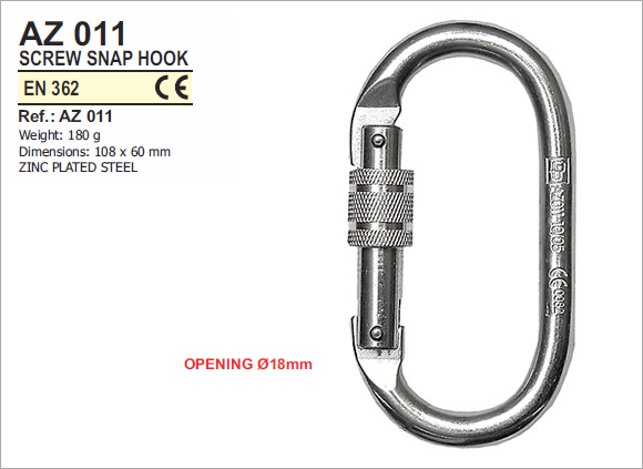 PROTEKT AZ 011 - Screw Snap Hook Carabiner