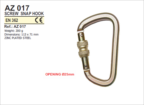 PROTEKT AZ 017  - Screw Snap Hook Carabiner
