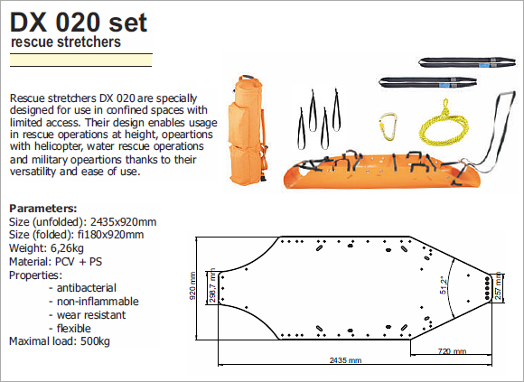 PROTEKT DX 020  - Rescue Stretcher Set