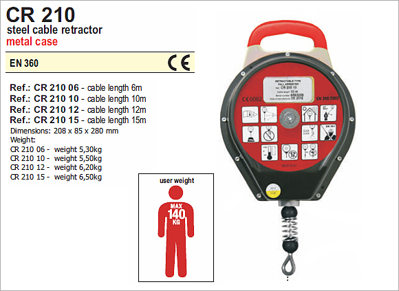 CR 210  - PROTEKT Steel Cable Retractor
