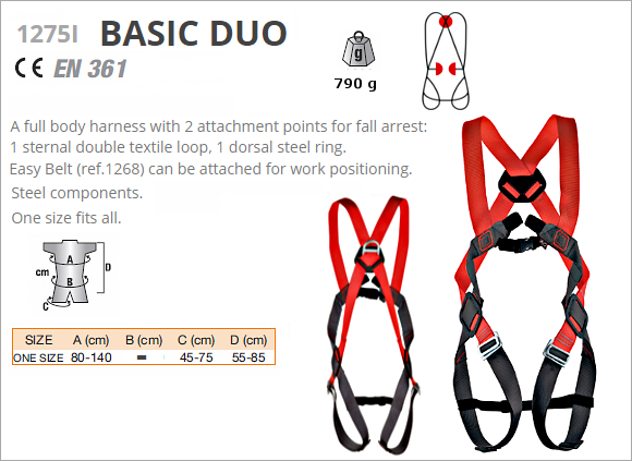 CAMP 1275I - BASIC DUO - Full body harness