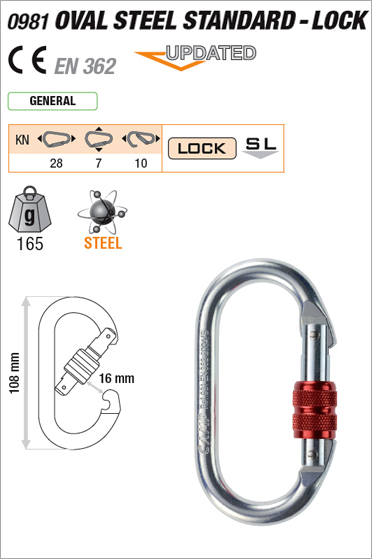 CAMP 981 - Oval Standard Lock Carabiner